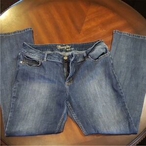 Wrangler Women's Boot Cut Jeans - Blue Size 16